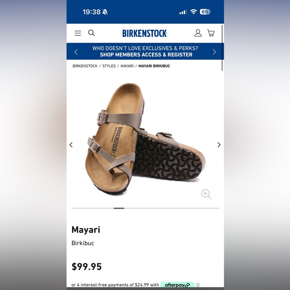 BNWT Birkenstock Mayari Sandal size 36 regular in Mocha!